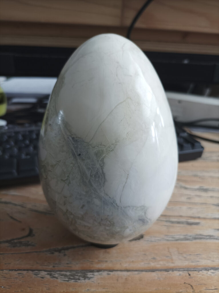 Groen/Wit Onyx Ei (A154a/EDEI-0003)