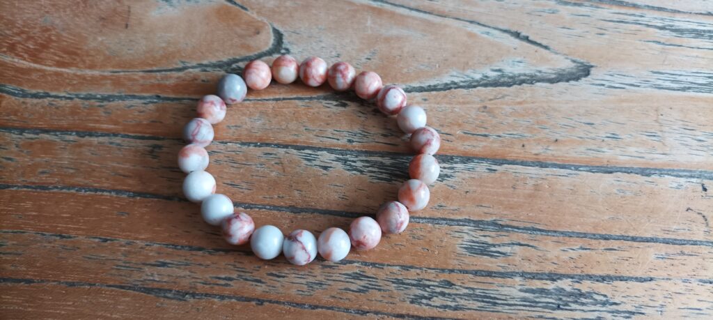 Calciet/Marmer Vintage Rose armband (VRAB-0022)